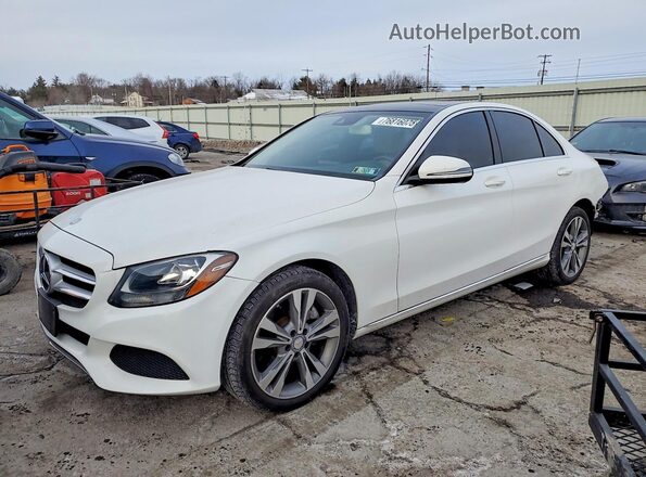 55SWF4KB6HU189411 2017 MERCEDES-BENZ C White Przód lewy