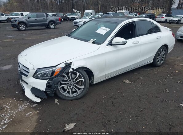 55SWF4KB6HU226120 2017 MERCEDES-BENZ C-CLASS White Առջևի ձախ երեք քառորդ տեսարան