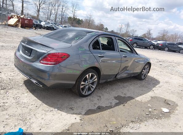 55SWF4KB6JU263898 2018 MERCEDES-BENZ C-CLASS Gray Trasero derecho