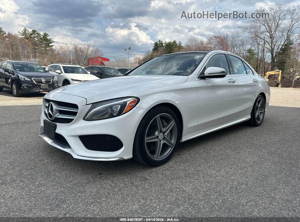 55SWF4KB7GU116174 2016 MERCEDES-BENZ C-CLASS White Przód lewy