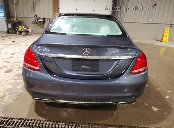 55SWF4KB7GU126414 2016 MERCEDES-BENZ C Gray Вид ззаду