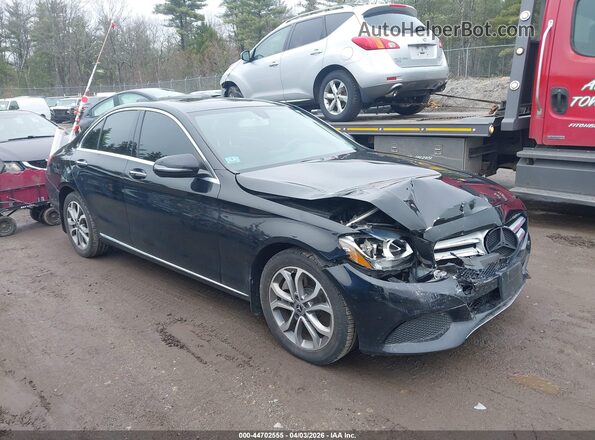 55SWF4KB8JU237268 2018 MERCEDES-BENZ C-CLASS Черный Передняя правая четверть