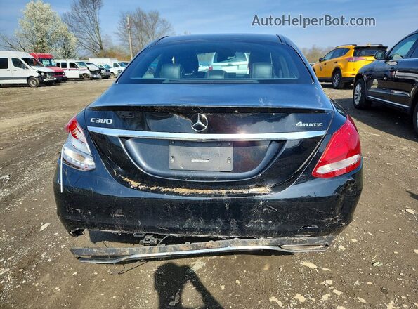 55SWF4KB8JU280380 2018 MERCEDES-BENZ C Black Rear view