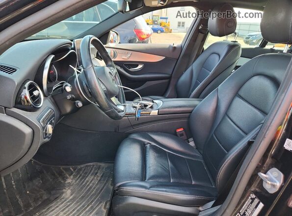55SWF4KB8JU280380 2018 MERCEDES-BENZ C Black Front interior view