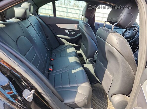 55SWF4KB8JU280380 2018 MERCEDES-BENZ C Black Rear seats view
