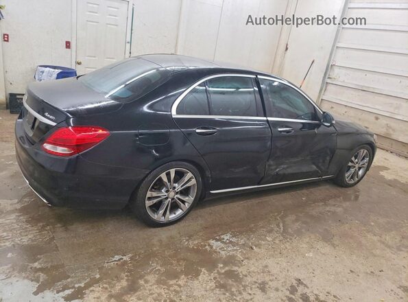 55SWF4KB9GU142582 2016 MERCEDES-BENZ C Black Задня права чверть