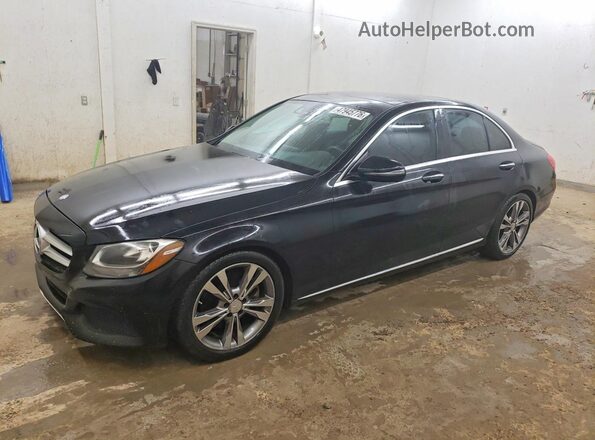 55SWF4KB9GU142582 2016 MERCEDES-BENZ C Black Передня ліва чверть