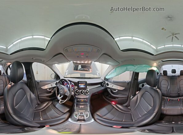 55SWF4KB9GU142582 2016 MERCEDES-BENZ C Black Панорамний вид салону 360°