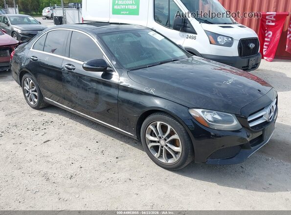 55SWF4KBXGU168432 2016 MERCEDES-BENZ C-CLASS Черный Передняя правая четверть