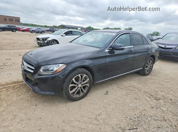 55SWF4KBXGU178197 2016 MERCEDES-BENZ C Black Передня ліва чверть