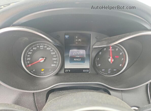 55SWF4KBXGU178197 2016 MERCEDES-BENZ C Black Вид щитка приладів