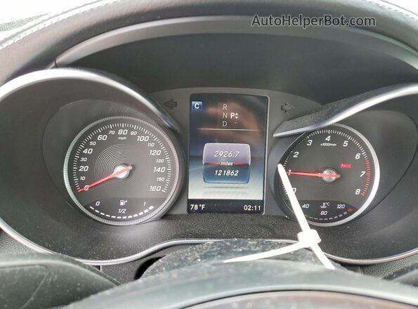55SWF4KBXGU178538 2016 MERCEDES-BENZ C-CLASS Black Instrument cluster view