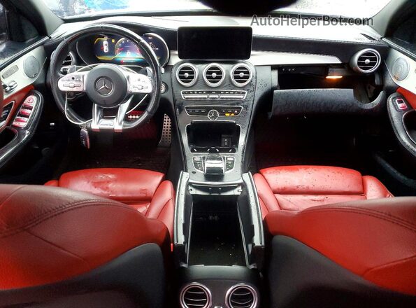 55SWF6EB0KU308276 2019 MERCEDES-BENZ C White Dashboard view