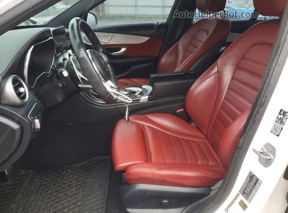 55SWF6EB0KU308276 2019 MERCEDES-BENZ C White Front interior view