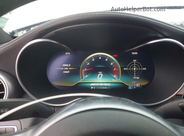 55SWF6EB0KU308276 2019 MERCEDES-BENZ C White Instrument cluster view