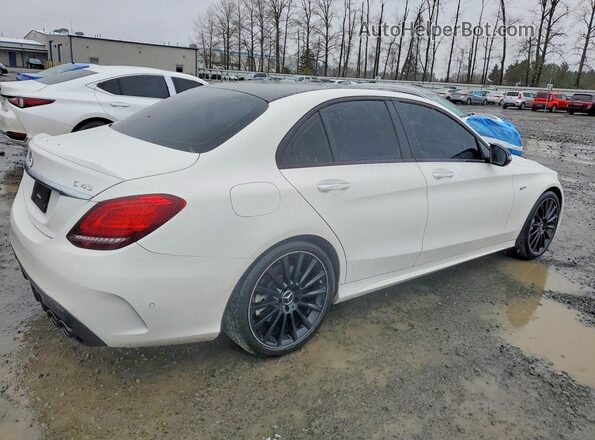 55SWF6EB0KU308276 2019 MERCEDES-BENZ C White Rear right