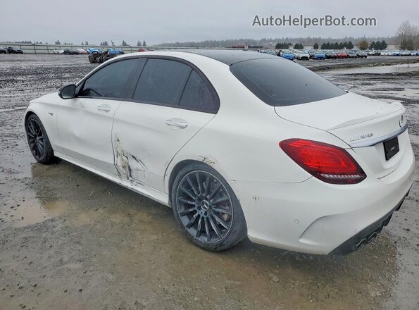 55SWF6EB0KU308276 2019 MERCEDES-BENZ C White Rear left