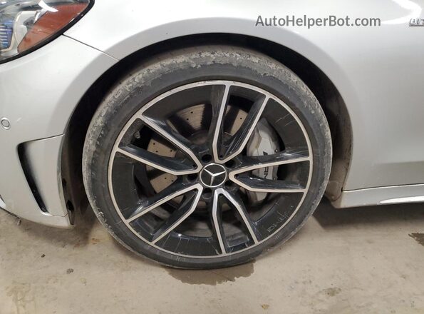 55SWF6EB1KU314393 2019 MERCEDES-BENZ AMG Silver VIN sticker view