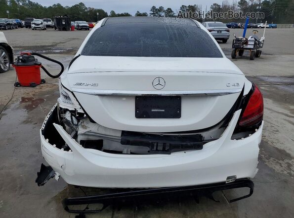 55SWF6EB3KU300799 2019 MERCEDES-BENZ C White Rear view