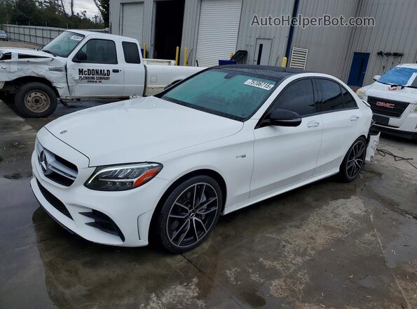 55SWF6EB3KU300799 2019 MERCEDES-BENZ C White Front left
