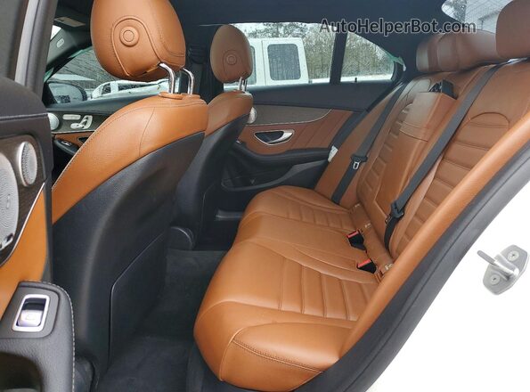 55SWF6EB3KU300799 2019 MERCEDES-BENZ C White Rear seats view