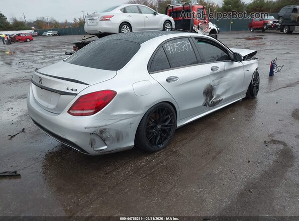 55SWF6EB5HU208456 2017 MERCEDES-BENZ AMG C 43 Silver Задня права чверть