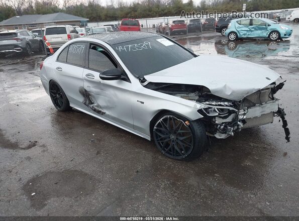 55SWF6EB5HU208456 2017 MERCEDES-BENZ AMG C 43 Silver Передня права чверть