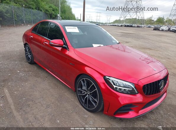 55SWF6EB5KU311979 2019 MERCEDES-BENZ AMG C 43 Red Передня права чверть