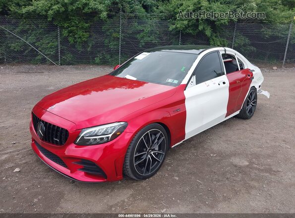 55SWF6EB5KU311979 2019 MERCEDES-BENZ AMG C 43 Red Передня ліва чверть