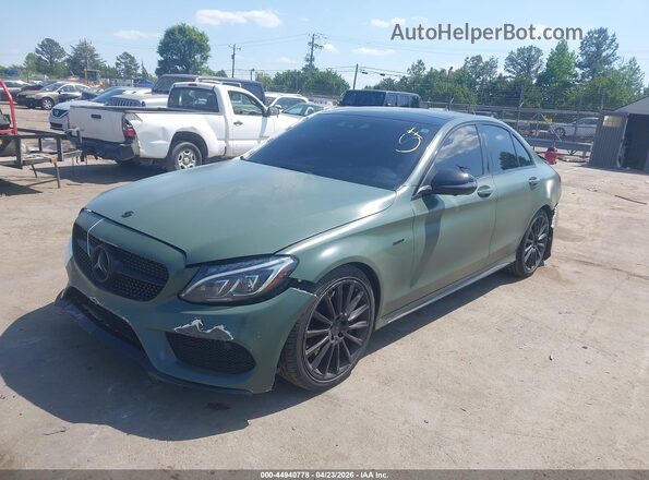 55SWF6EB8GU143763 2016 MERCEDES-BENZ C-CLASS Зеленый Передняя левая четверть