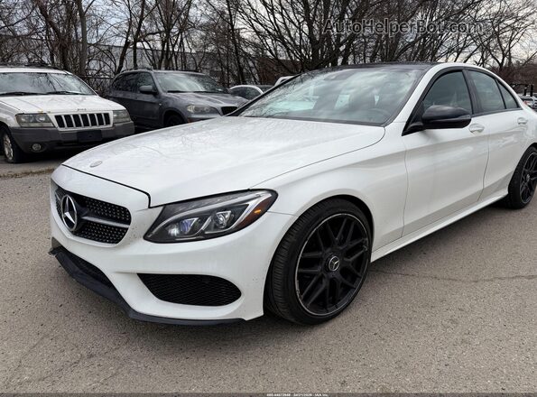 55SWF6EB9GU125806 2016 MERCEDES-BENZ C White Передня ліва чверть