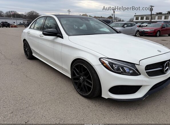 55SWF6EB9GU125806 2016 MERCEDES-BENZ C White Передня права чверть
