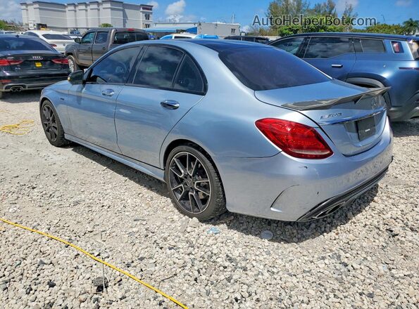 55SWF6EB9JU236198 2018 MERCEDES-BENZ C Silver Tył lewy
