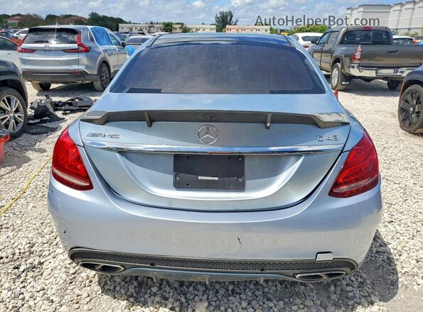 55SWF6EB9JU236198 2018 MERCEDES-BENZ C Silver Widok z tyłu