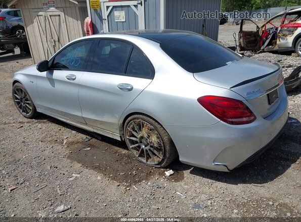 55SWF6EBXHU194733 2017 MERCEDES-BENZ AMG C 43 Silver Rear left
