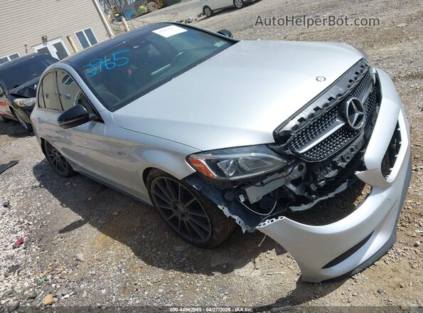 55SWF6EBXHU194733 2017 MERCEDES-BENZ AMG C 43 Silver Front right