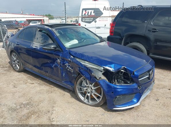 55SWF6EBXJU267430 2018 MERCEDES-BENZ AMG C 43 Blue Przód prawy