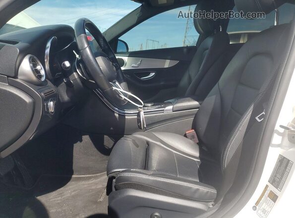 55SWF8DB1KU315007 2019 MERCEDES-BENZ C White Widok wnętrza z przodu