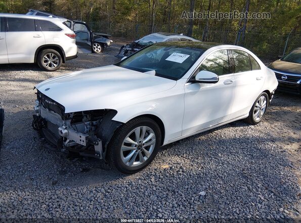 55SWF8DB1KU321681 2019 MERCEDES-BENZ C-CLASS White Առջևի ձախ երեք քառորդ տեսարան