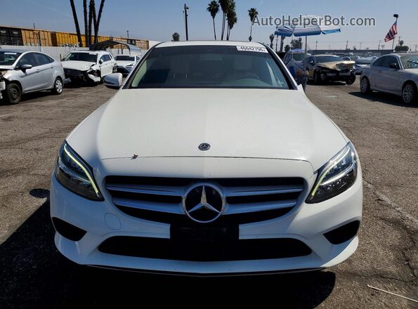 55SWF8DB8KU296892 2019 MERCEDES-BENZ C White წინა ხედი