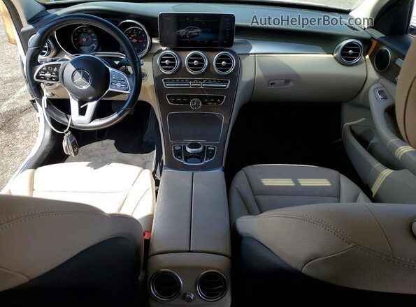 55SWF8DB8KU296892 2019 MERCEDES-BENZ C White წინა პანელის ხედი