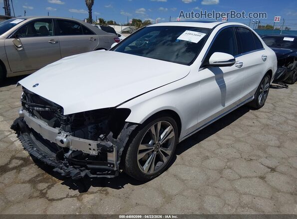 55SWF8DB8KU316316 2019 MERCEDES-BENZ C-CLASS White Przód lewy
