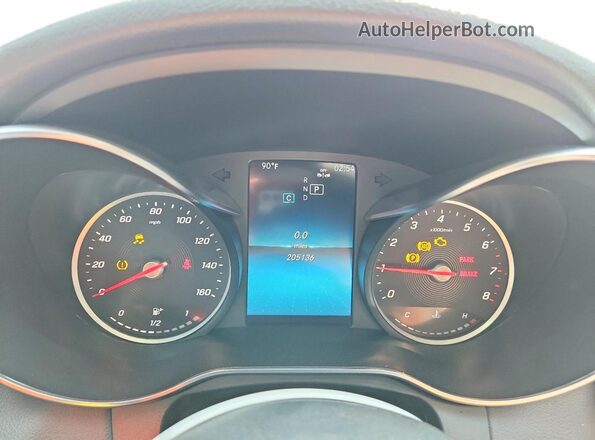 55SWF8DBXKU303695 2019 MERCEDES-BENZ C Black ხელსაწყოთა პანელის ხედი