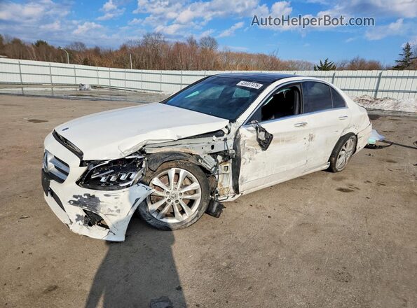 55SWF8EB0KU286761 2019 MERCEDES-BENZ C White Przód lewy