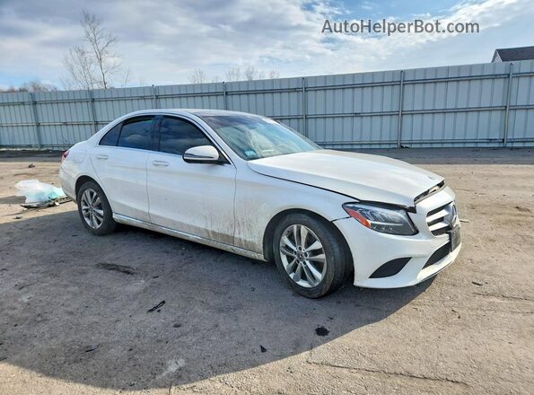 55SWF8EB0KU286761 2019 MERCEDES-BENZ C White Przód prawy
