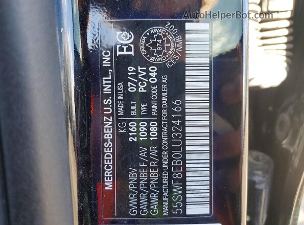 55SWF8EB0LU324166 2020 MERCEDES-BENZ C Black Вид підкапотного простору