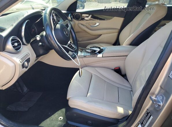 55SWF8EB8KU299922 2019 MERCEDES-BENZ C Серый Вид салона спереди