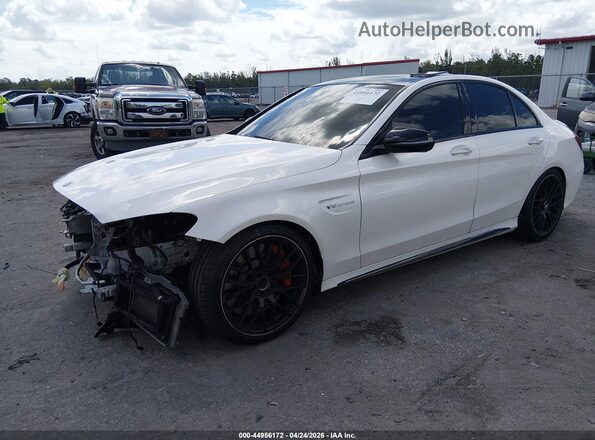 55SWF8HB2JU255585 2018 MERCEDES-BENZ AMG C 63 White Przód lewy