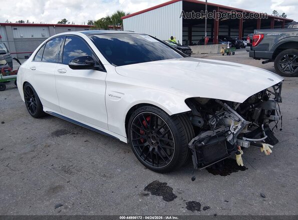55SWF8HB2JU255585 2018 MERCEDES-BENZ AMG C 63 White Przód prawy