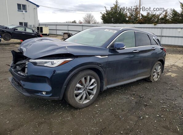 3PCAJ5BB6MF103847 2021 INFINITI QX50 Синий Передняя левая четверть